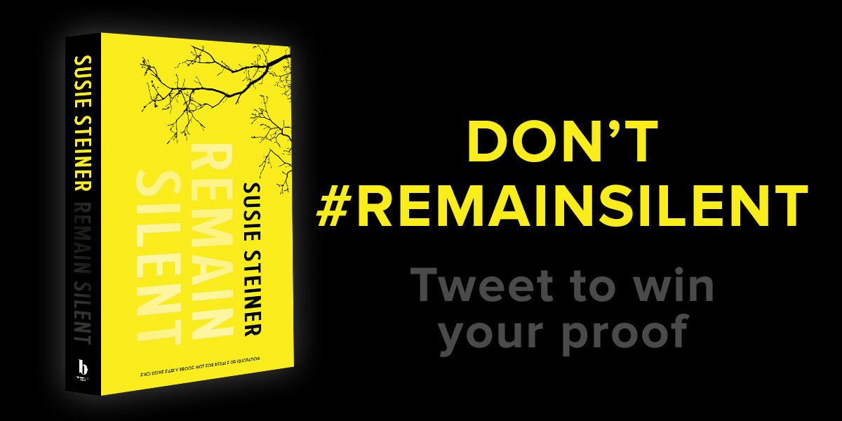 Missing out on one of our @SusieSteiner1 proofs at #Harrogate?

⚠️ Don't #RemainSilent ⚠️

We've got 5 proofs to give away. Tweet us using #RemainSilent for your chance to win one. UK residents only. Closes 22/07/19.