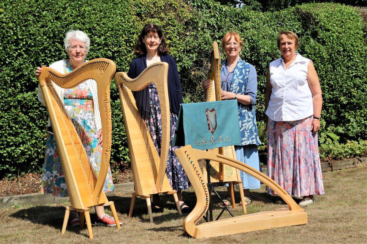 Stockfest19 Picnic With Harps Friday 16th August 12.30pm What better way to spend a summer day than to #picnic on the croquet lawn of Stockcross House, listening to #harp music. Wessex Harpers #FREEEVENT