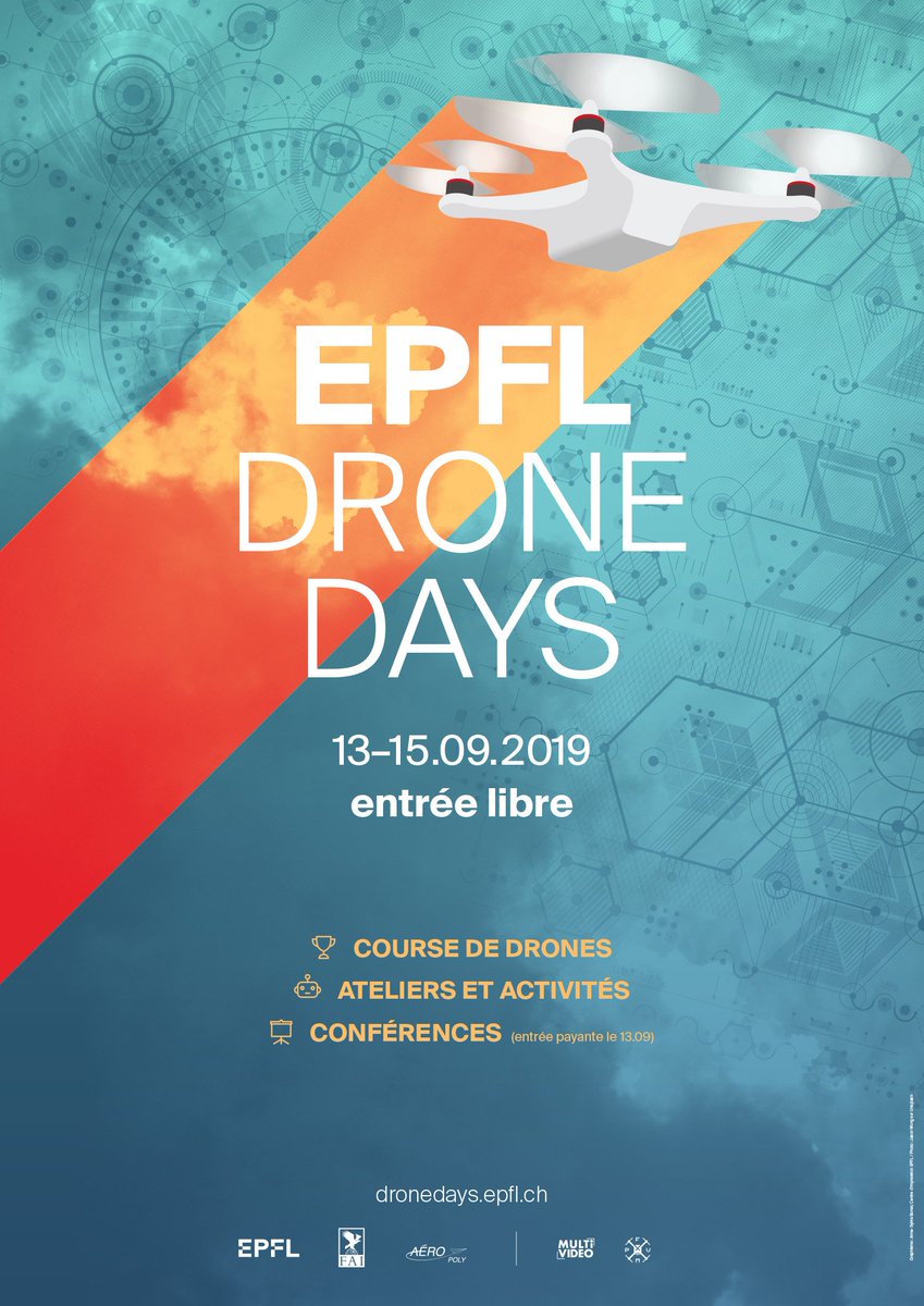 EPFL's tweet photo. Les #EPFLDroneDays auront lieu du 13 au 15 septembre prochain! Les pilotes souhaitant participer aux courses peuvent s'inscrire sur https://t.co/DLVIzzBY8A https://t.co/X9hsMaSJVa