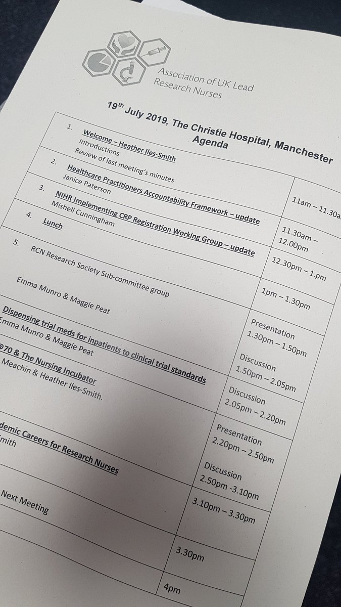 Great to be at <a href="/TheChristieNHS/">The Christie NHS</a> with my fellow lead nurses form across the UK for <a href="/AUKLRN/">AUKLRN</a> meeting...looking forward to an enjoyable day!