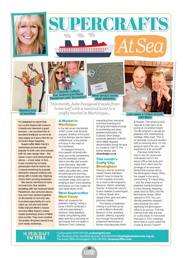 JuliePeasgood's tweet image. Latest issue of my #SupercraftsatSea in @craftsbeautiful in the shops now - featuring @SilvarDesign and @jenkins_sue ! @thecraftshows @Cruisemag @CruiseMiss @CraftBarnGL7 @SagaUK @tigerlilymakes @Simply_Vintage @AngelaSaraWest @CraftBiz @BobMcGowan81 @Supercrafters8