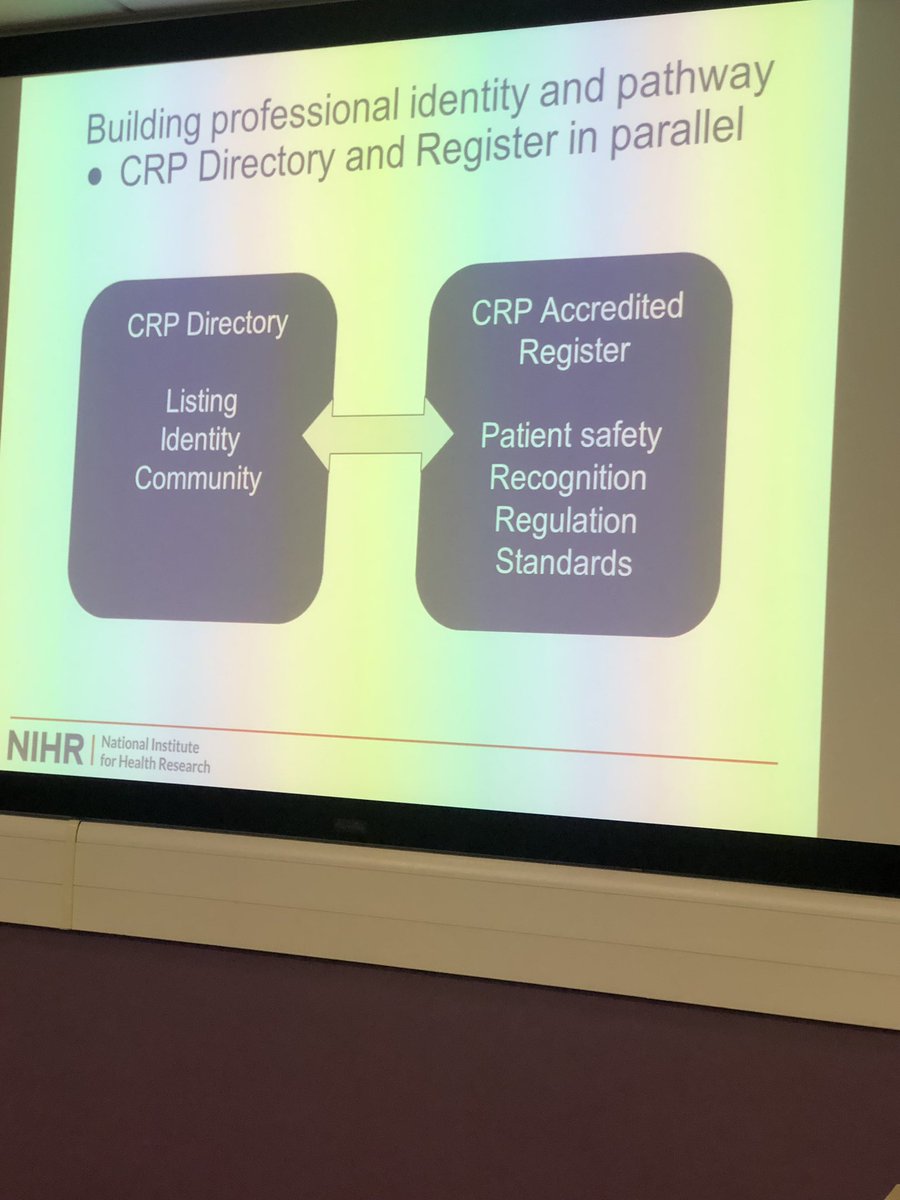 Importance of Linking the clinical research practitioner directory and registry to the NIHR Integrated workforce framework @NIHRCRN_yorks @AUKLRN