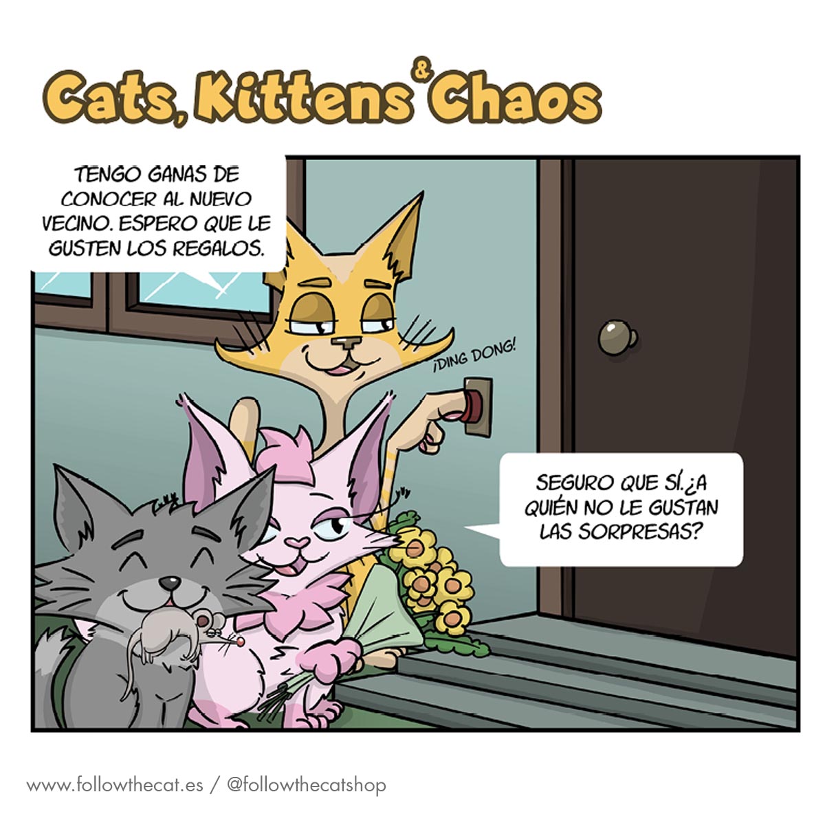 followthecatFTC's tweet photo. ¿Quieres conocer al nuevo vecino de la loca familia de Instacats? Entonces no puedes perderte esta fabulosa tira cómica. Síguelas todas en https://t.co/VAkncKY2oT. #followthecatFTC #FelizViernesATodos #Cats #Barcelona #gatos #comics #illustration  #catsofinstagram #FelizFinde https://t.co/ZDJZJXCuEZ