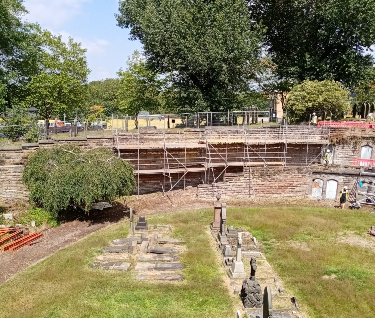 And so the restoration works begins . Warstone Lane Cemetery Catacombs , Hockley , Birmingham Jewellery Quarter . #Tours #thingstodoinbirmingham #Heritage #JQ #Jewelleryquarter #Birmingham #Cemetery