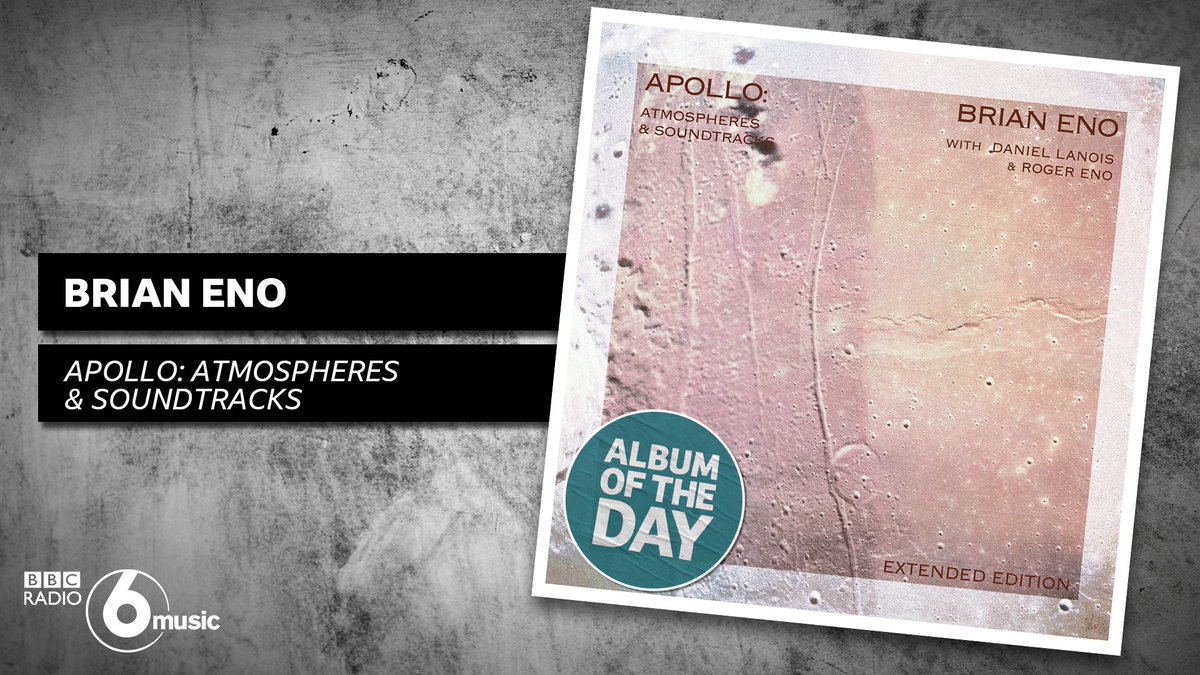BBC6Music's tweet image. What’s your favourite ambient piece?

Today’s album of the day is the delightfully sparse Apollo by Brian Eno who joins Shaun Keaveny at Bluedot this afternoon and hosts a show ‘on the moon’ with Brian Cox (Sunday 1pm). The LP's a collab with Daniel Lanois &amp;amp; Brian’s brother Roger