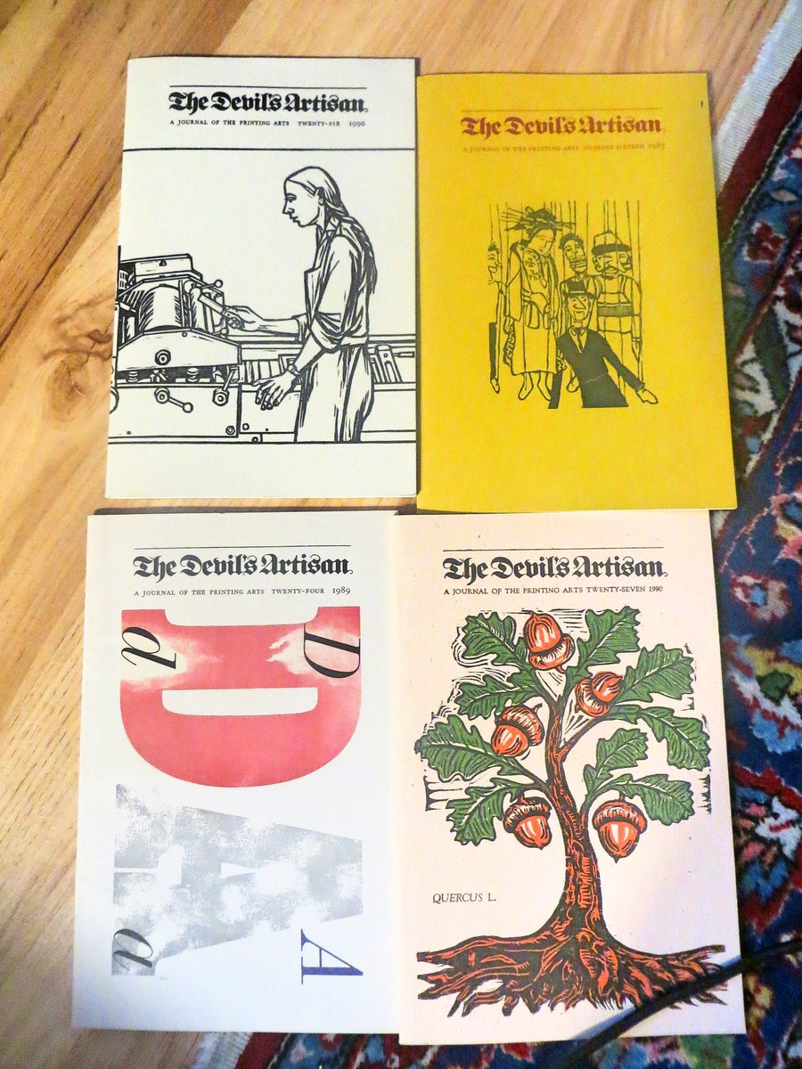 nigelbeale's tweet image. Hadley is about a 15 minute drive away from Amherst, (and #Sharp19), and Hadley is the home of Grey Matter Books. How good is it? Well, I found these copies of The Devil's Artisan, a Canadian journal of the printing arts!