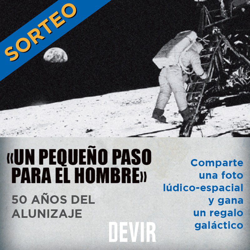 DevirIberia's tweet photo. ¡ATENCIÓN SORTEO! Participa compartiendo tu foto lúdico-espacial Deviriana con el hashtag #DevirAlunizaje y gana el juego que quieras de nuestro catálogo (sujeto a stock). El sorteo estará abierto hasta el jueves 25/07 a las 23.59h (solamente para residentes en España). ¡Suerte! https://t.co/Vqu56v4au5