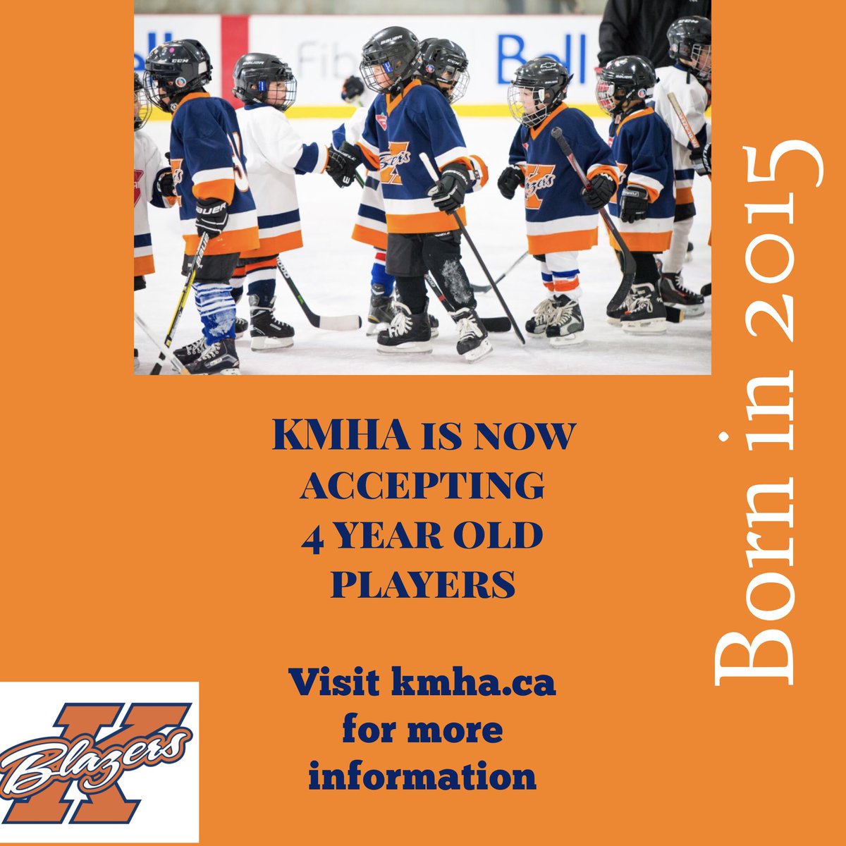 KMHANews's tweet image. Registration Announcement: KMHA is now accepting 4 year old players, born in 2015, who want to join hockey. Please visit kmha.ca to learn more about the Initiation Program &amp;amp; how to register. #KMHA #InitiationProgram