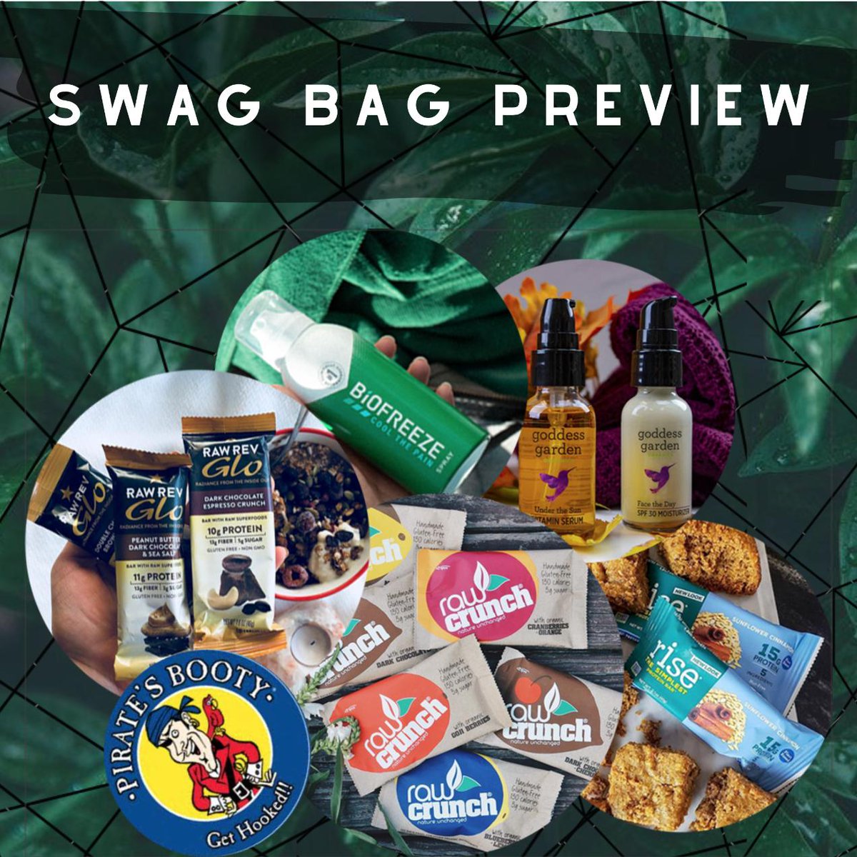 We're giving you a sneak peek at the 2019 GMD 8K Race Swag Bag. You'll receive goodies from Raw Crunch bars, Biofreeze, Rise Bars, Goddess Gardenfacial serum, Raw RevBars, Pirate's Booty and MORE!! (Guaranteed to the first 300 registrants)
