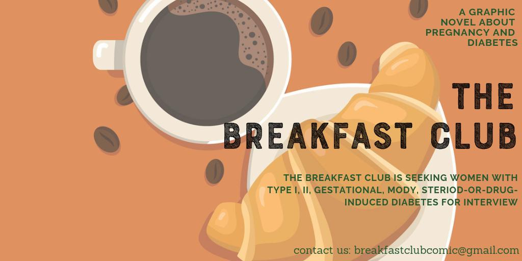 RCSIRotundaRes's tweet photo. We are looking for women who have experienced diabetes during pregnancy (type 1, type 2, gestational, mody, steroid or drug induced) to share their stories and have it illustrated in a comic strip format and published online. Get in touch at breakfastclubcomic@gmail.com. https://t.co/38cZIpDIKi