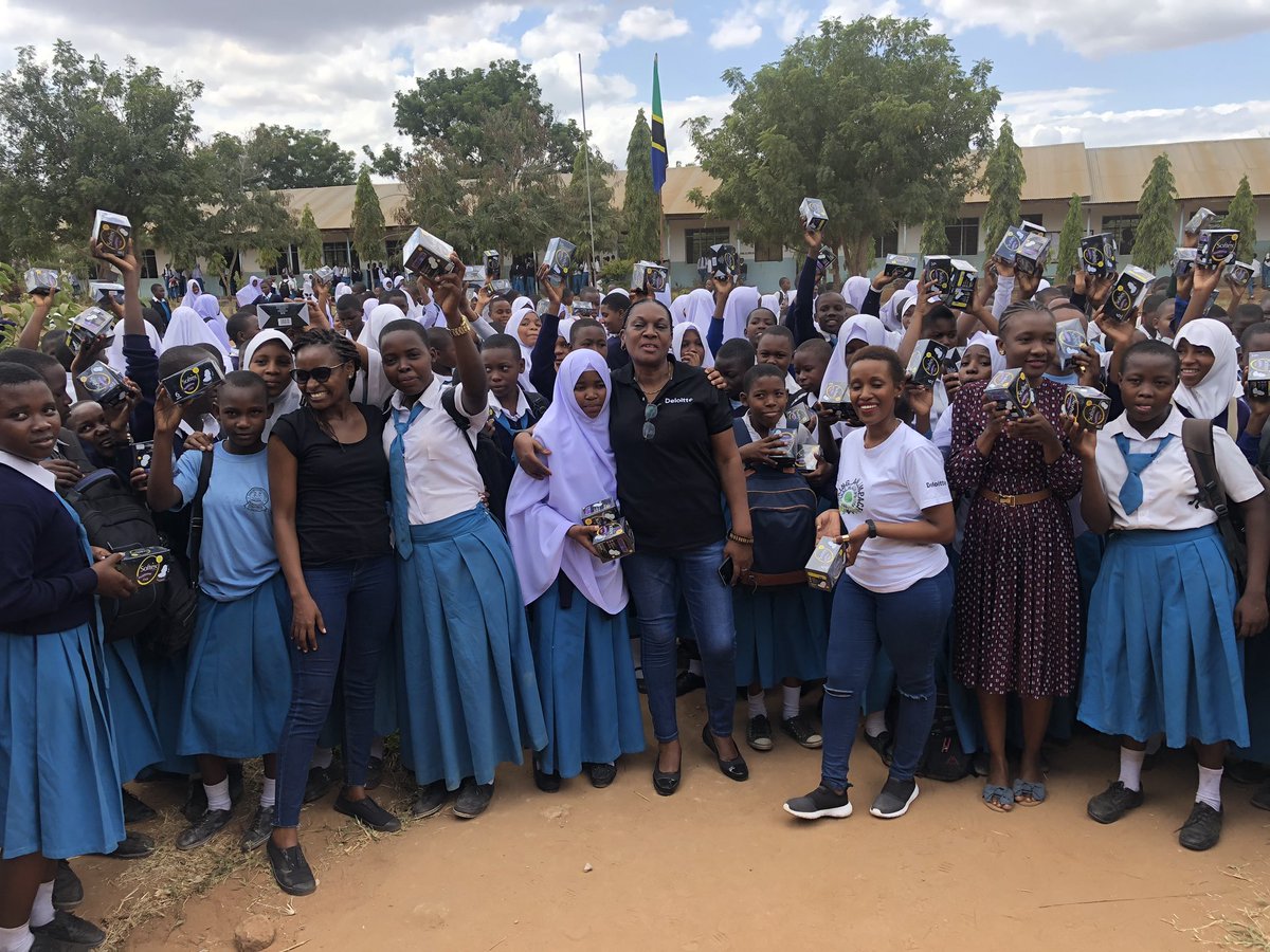 DeloitteTz's tweet photo. These girls won’t have to worry about missing classes for a while #EndingPeriodPoverty Making an #Impactthatmatter https://t.co/1gJMy9RWFC