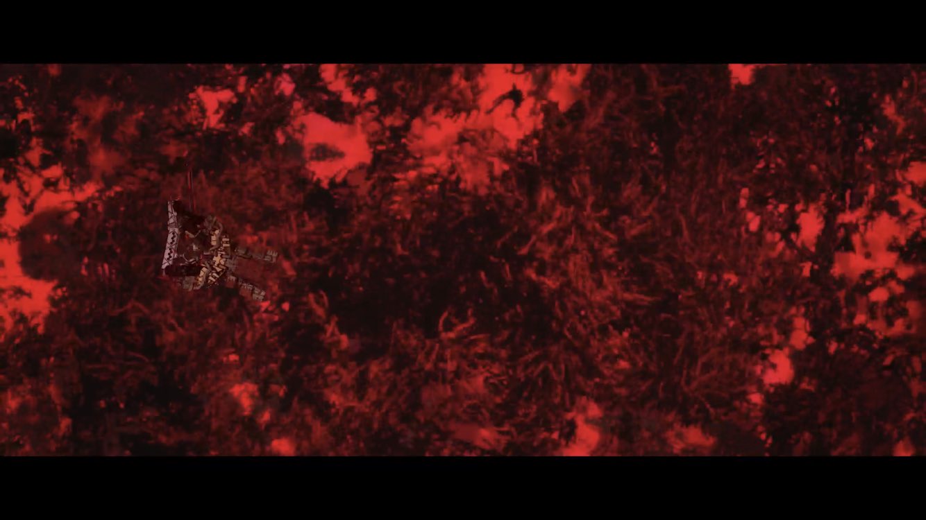 アルマロス 8号機がまた変わってるー これがオーバーラッピング対応型ってやつですか そしてanimaのイナゴシーンを思い出すくらいうじゃうじゃしてるエヴァかインフィニ そして2号機 ツノが随分目立つけどぼんぼりの新造2号機