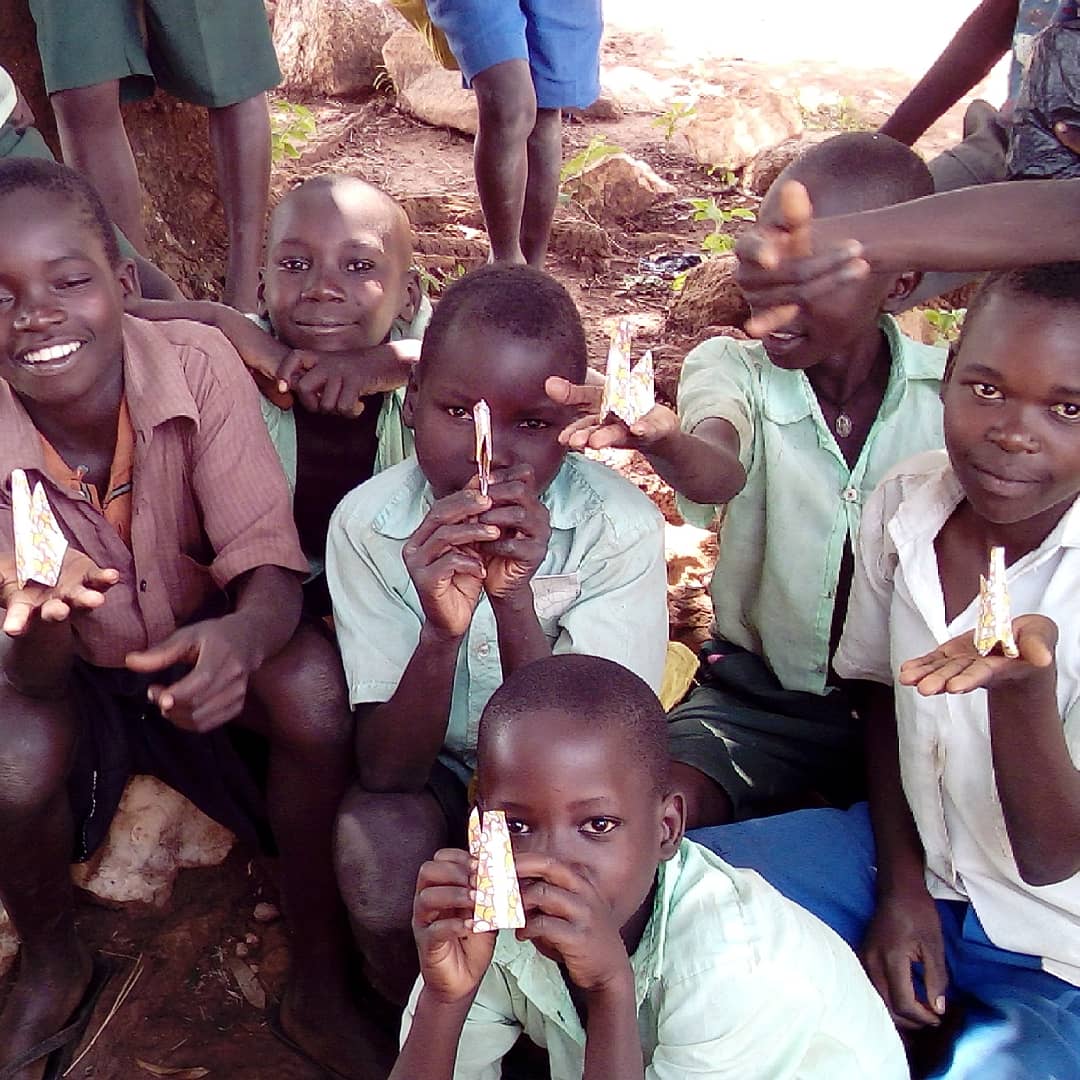 OJMChamberlain's tweet photo. Day 14- I modelled using Pair Talk and energisers in a maths lesson, and was rewarded with an a-maize-ing snack. At lunchtime I taught a little #origami to the children and staff. #ThisIsLfS #LearningForSustainability #GlobalLearningPartnerships #GLP2019 https://t.co/FoOFtuieiu