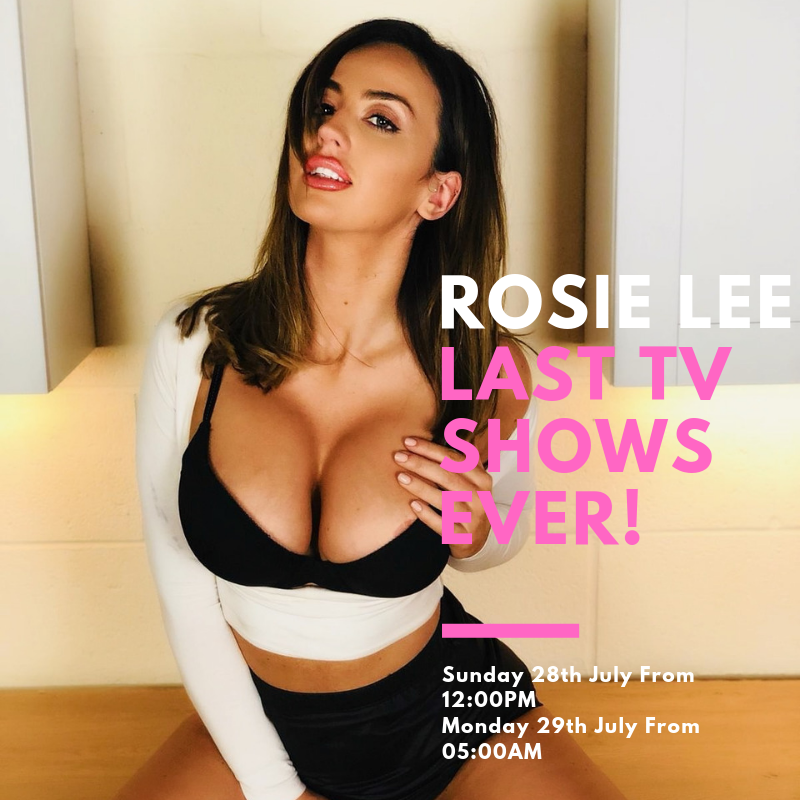 😪 This month sees the very last of Rosie Lee on the screens of @BabestationTV 
😘 But she won't be leaving us just yet. Join Rosie on the 27th &amp; 28th July for her final TV appearances. 
😈 Maybe we might see her on @BabestationCams https://t.co/XEGIjNV5Op