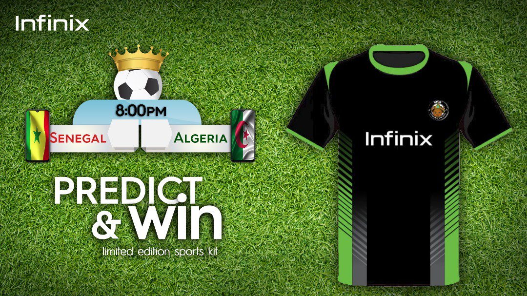 Who can predict the scoreline for Senegal 🇸🇳 vs 🇩🇿 Algeria AFCON Final?! & Get it right and you can win our DMW limited edition Sports Kit. Reply with the Hashtag #InfinixFootballFrenzy, Don't dull! ⚽⚽ @InfinixNigeria