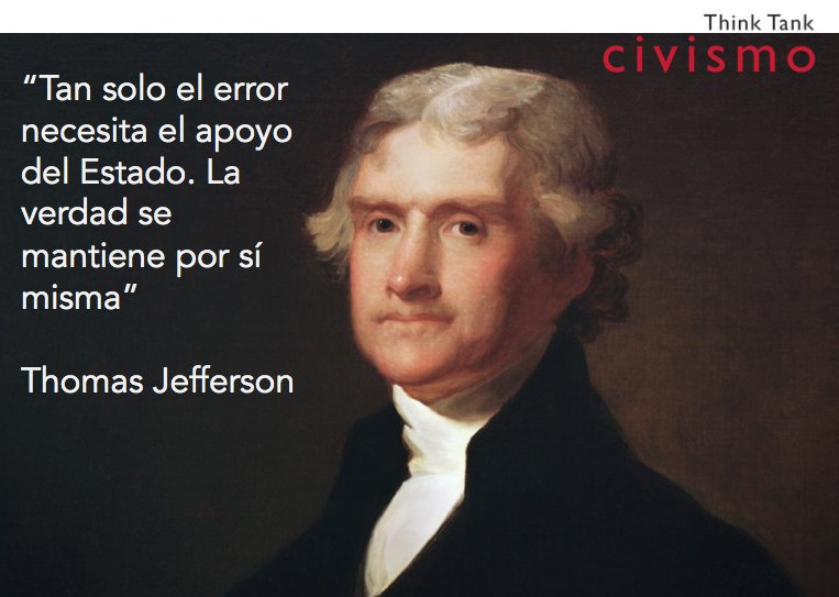 Fundación Civismo on Twitter: "Os dejamos con nuestra frase de la semana,  del presidente de EEUU Thomas Jefferson. #FelizFinde… "