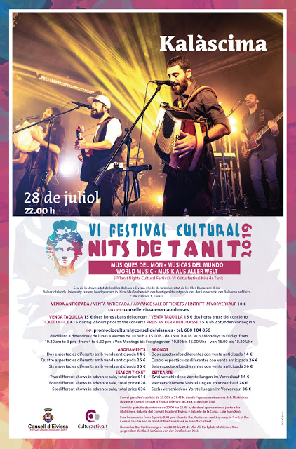VI Festival Cultural Nits de Tanit - Concert del grup Kalàscima eivissacultural.blogspot.com/2019/07/vi-fes…