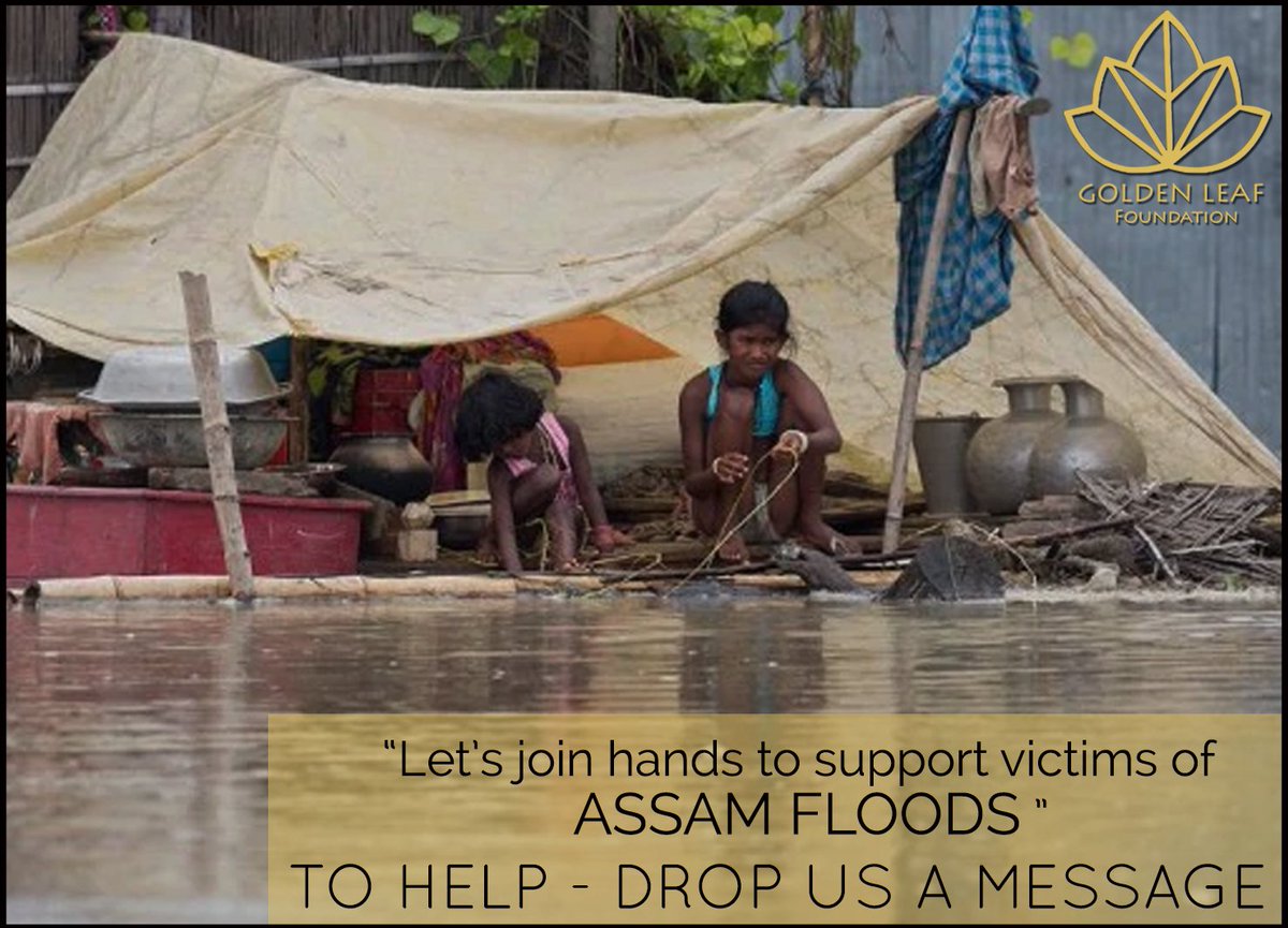foundation_leaf's tweet photo. One of our states is almost flooded .. Golden Leaf Foundation is working to support the victims of floods in Assam .. together we can help..
#goldenleaffoundation #assamfloods #Assamisinpain #Prayforassam #helpassam #Prayforassam https://t.co/xv1wukhkiW