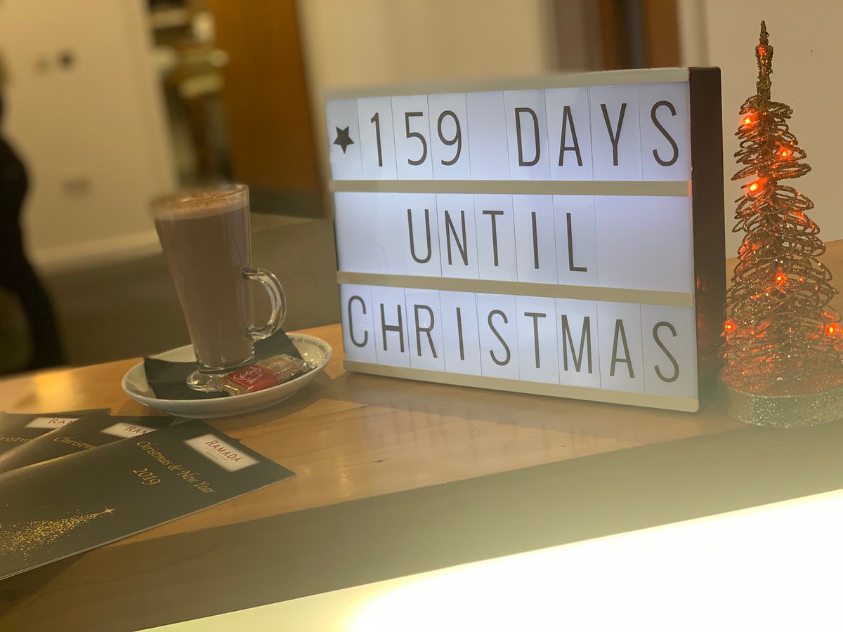 Ramada Plaza Wrexham (@ramadawrexham) on Twitter photo As it doesn't feel so summery outside today, we thought we'd start the Christmas countdown!
For more information about our Christmas party nights or to request a brochure please contact our sales team on events@ramadaplazawrexham.co.uk or 01978 291400.
#raindays #christmas2019 As it doesn't feel so summery outside today, we thought we'd start the Christmas countdown!
For more information about our Christmas party nights or to request a brochure please contact our sales team on events@ramadaplazawrexham.co.uk or 01978 291400.
#raindays #christmas2019