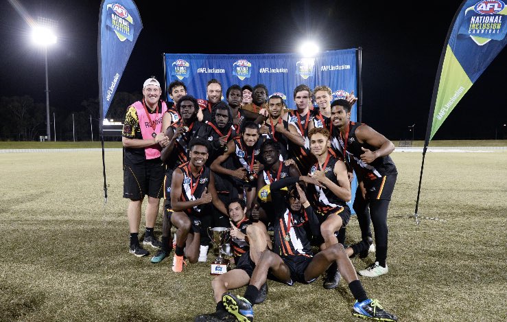 .<a href="/AFLNT/">AFLNT</a> have been crowned the Division 1 #AFLInclusion premiers after defeating reigning champions <a href="/aflvic/">AFL Victoria</a> Metro tonight by 5pts