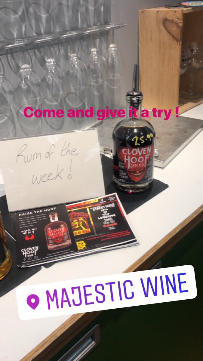 RockinTheBowl's tweet photo. We’ve teamed up with @majesticwine and @clovenhoofrum For a limited time only get a free Rockin the Bowl ticket with every bottle of Hoof Rum! Hurry! Only 12 left. Raise the Hoof!
#Rocknthebowl #Clovenhoof #Raisethehoof #forgedinhell #majesticwinesheffield https://t.co/xEKfHTM4V9