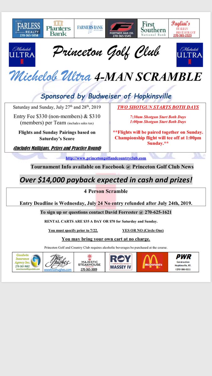 There’s still time to sign up!  Two shotgun starts both days 7:30a - 1p.  Come be a part of it.  Already a huge field signed up.  Please retweet and share with your golf buddies.  <a href="/270Mo/">.</a> @Kygolfnews <a href="/kygolfers/">Kentucky Golfers</a> <a href="/GolfMartKY/">Golf Mart</a>