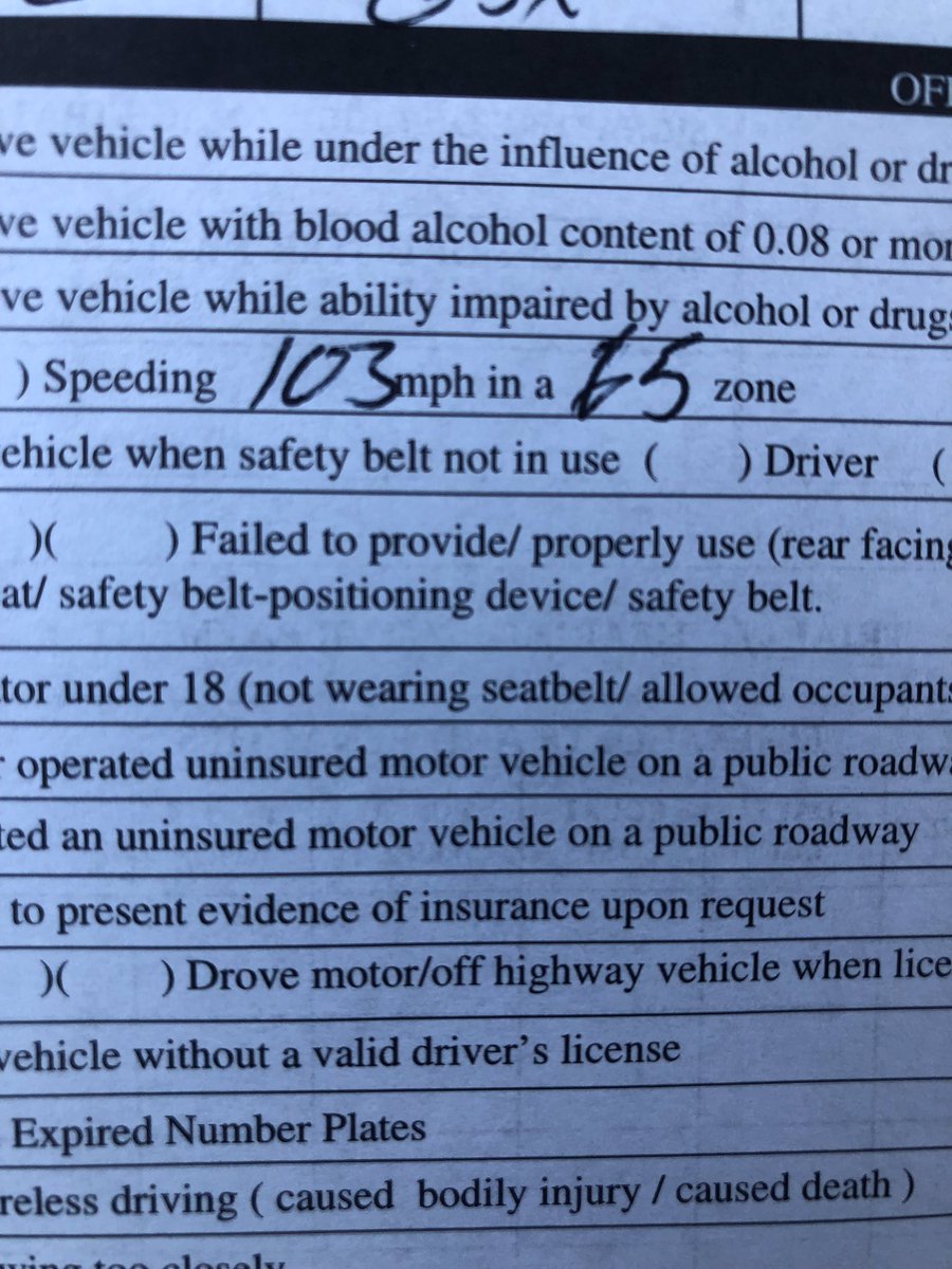 CSP_CSprings's tweet image. When you see the “Fines Doubled” in a construction zone we mean it. 103 mph in a 65 mph zone is a free coupon to come see a judge. Please slow down. The men and women working those zones have families at home counting on them.