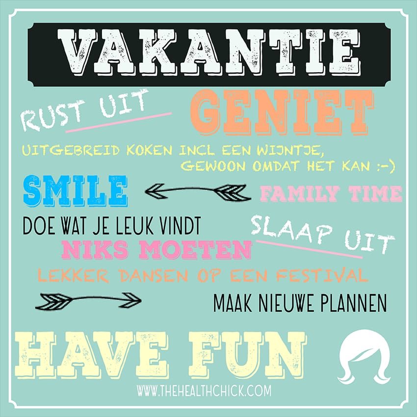 Een hele fijne vakantie iedereen! Het is zover. Tijd om te resetten.