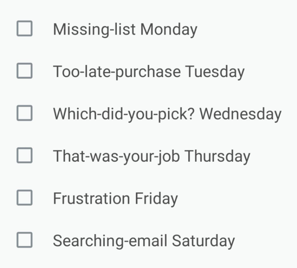 QUIZ: On which day should you use spreadsheets and email to manage selection and purchase of #HomeImprovement products?

#architecture #remodel #renovation #realestate #FridayFunDay