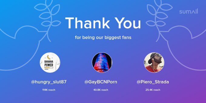 Our biggest fans this week: hungry_slut87, GayBCNPorn, Piero_Strada. Thank you! via https://t.co/mWKTKKIdsM