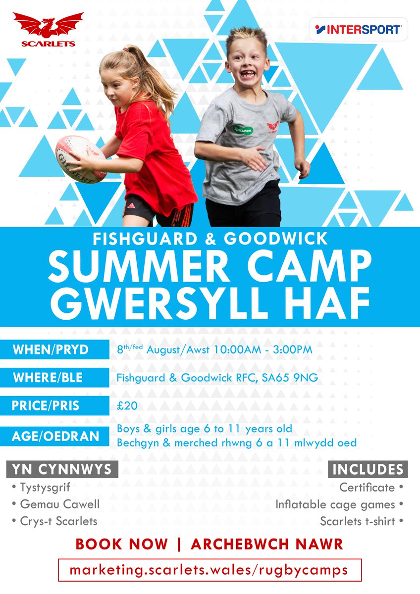 Fishguard &amp; Goodwick Rugby Camp
Book Now | Archebwch Nawr ➡bit.ly/30FXbYG