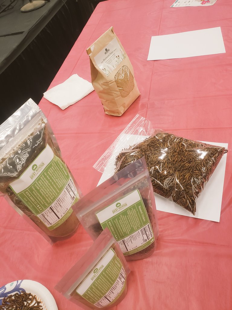 eddierandle's tweet photo. We are still at the @denverfair and we are talking to the @RMMicroRanch and trying some bugs!!! Yes I'm eating bugs🐛🐞!!!! On #9News on channel20 @CoreyRoseTV @GShapiro9News @KylieBearseWX @beckyditchfield https://t.co/iTkwYd2cFy