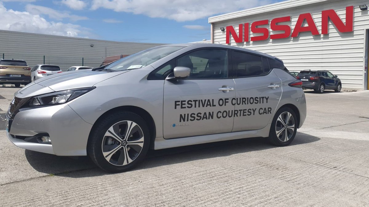 NissanIreland's tweet photo. Attending @festofcuriosity this Saturday? Then make sure to look out for the 100% Electric Nissan LEAF courtesy cars operating between Connolly Train Station, Heuston Train Station, Grafton Street Luas Stop and Dublin Makers event in Merrion Square. #freelift #zeroemissions https://t.co/jiOutAmYgK