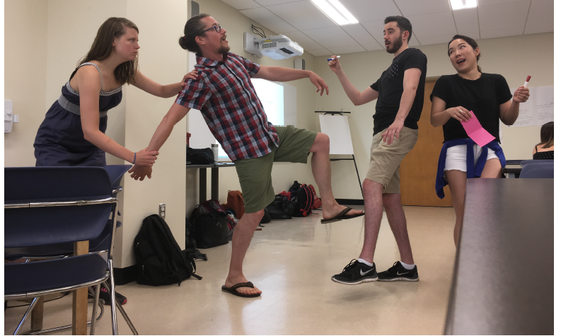 Jen_McConnel's tweet photo. Today in #CURR384 we explored connections between literacy and the arts. Lots of music making, storytelling, and play! #literacy #artsbased #teachers https://t.co/j93jT05ENM