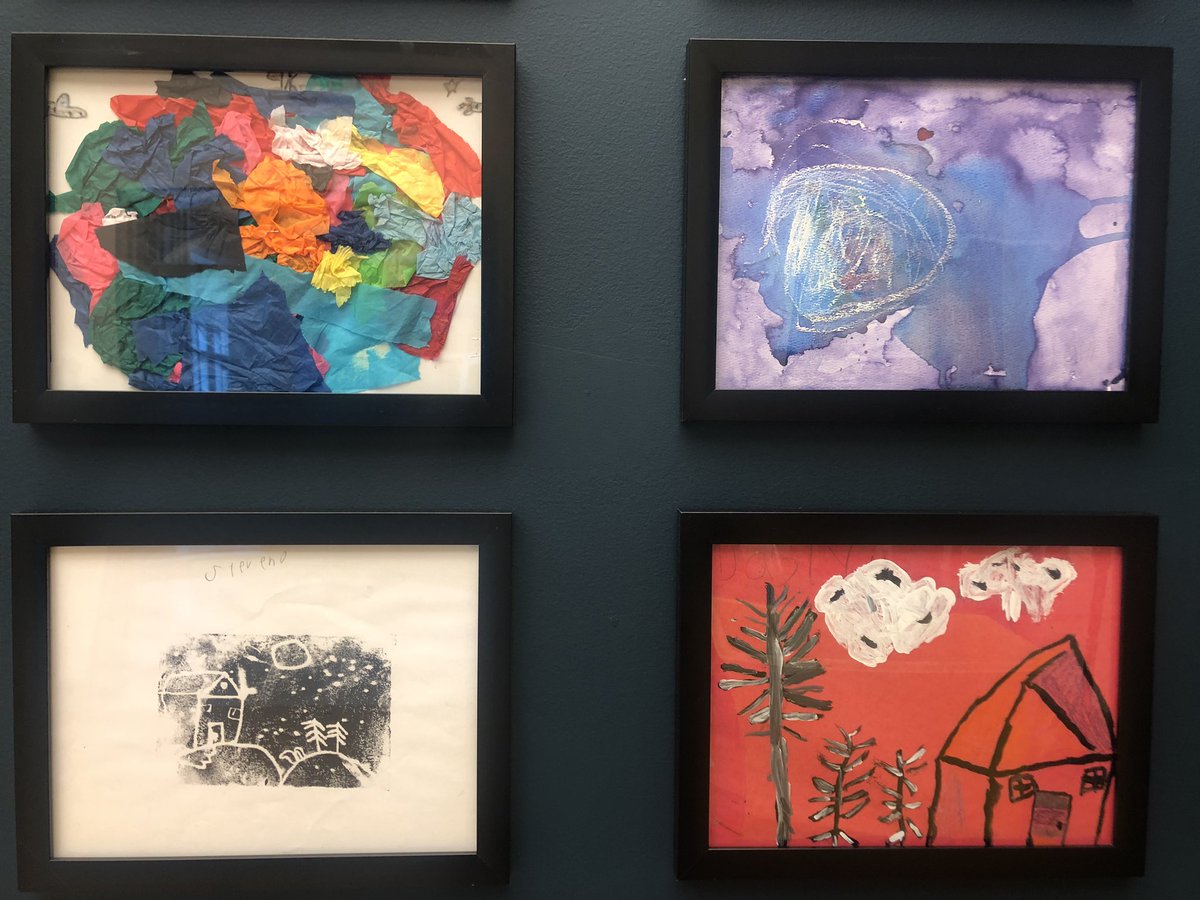 masha_tee's tweet photo. Meet Me On The Moon: As part of @HudsonRivMuseum’s celebration of #Apollo11 #Apollo50, these beautiful artworks made by PreK-2nd grade artists during our year-long partnership with @YonkersSchools @ms25yps are now on view in our Joyce Greene Education Center. #HRMKids #HRMMoon https://t.co/bsXWio6eka
