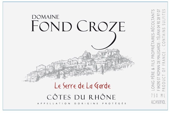 SergeDoreSelect's tweet photo. Domaine Fond Croze "Le Serre de la Garde" Blanc 2017 is from an organically-farmed lieu-dit that has been in the Long family since 1918.  A blend of 70% Grenache Blanc, 15% Marsanne, 15% Viognier  full of aromatics and complex layers on the palate. https://t.co/HdmzIdUPcy