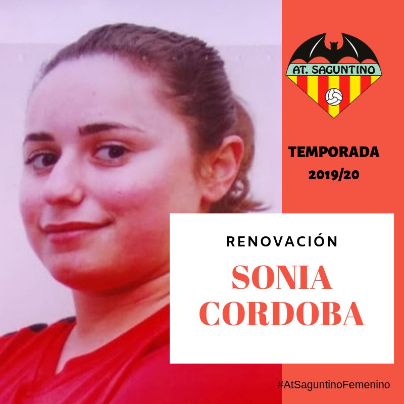AtSaguntinoFem's tweet photo. 📢 Nuestra jugadora Sonia Córdoba renueva con el @atsaguntino_fem 🔵🔴
para la temporada 2019/2020
#AtSaguntinoFemenino #SomosRomanas #futbolfemenino https://t.co/CNkC4vQuOZ