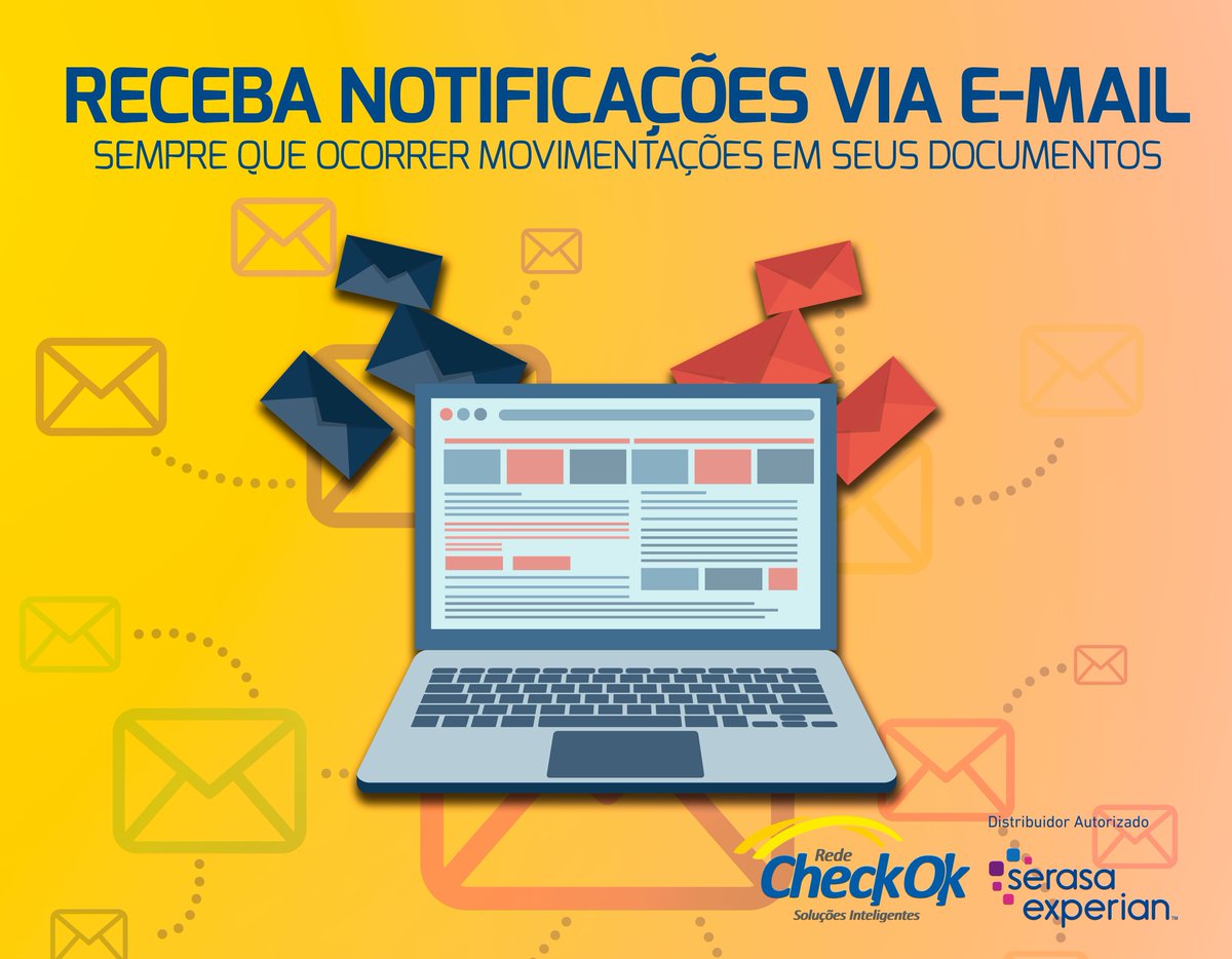 Com o ME AVISE,  antes mesmo do seu CNPJ  e CPF constarem como negativados no mercado, você recebe uma notificação via e-mail tendo assim tempo para regularizar a situação. Acesse checkok.com.br e saiba mais #notificações #meavise #fiqueprotegido #negativaçãoserasa