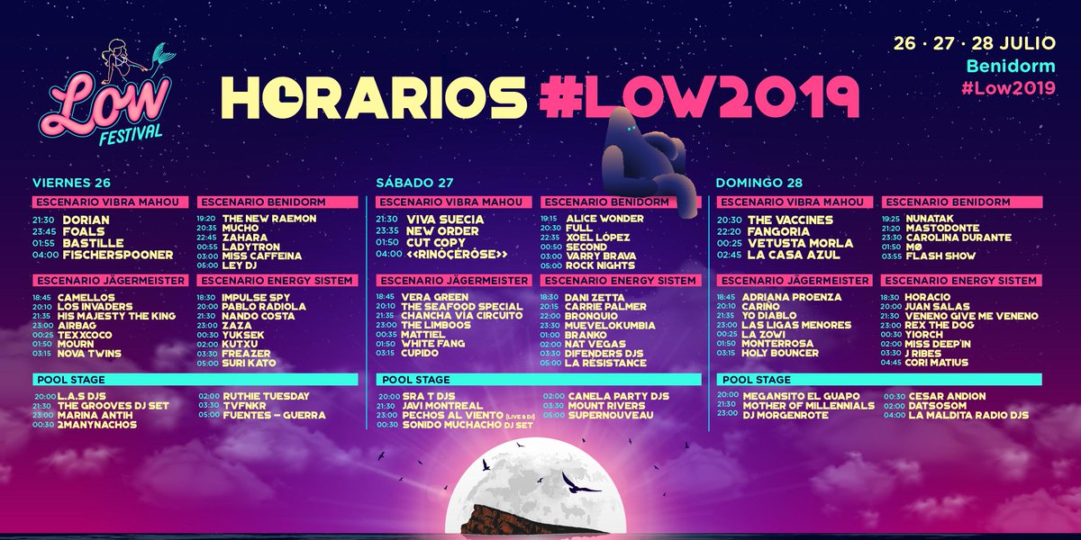 LowFestival's tweet photo. 🎹⚡ ¡No te pierdas ni un concierto de tus artistas favoritos! 

🌴 #Low2019 · 26 · 27 · 28 · Julio 🌴
🔗 Consigue tu abono o entrada de día en https://t.co/Ke923LLNYy https://t.co/n7zuN6M3N2
