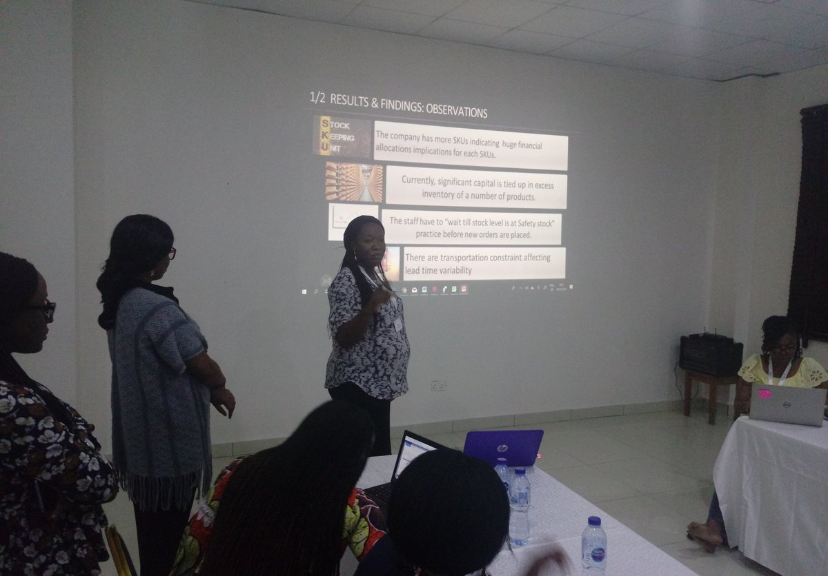 zukynokeke's tweet photo. @MeetTeamSWIFT presenting their findings on the Prezzo Shed Inventory Replenishment policy for their fast moving SKUs. Congratulations Ninjas. @BMedicalSystems @jennyfroome @Davesarleywhu @NphcdaNG @ARC_Nigeria @PHN_alliance https://t.co/hL8CNCU9ZP