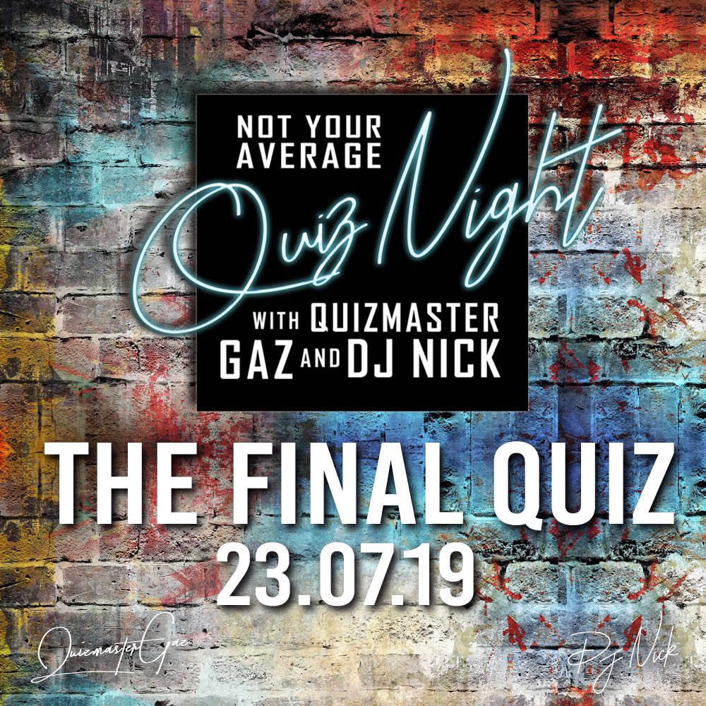 Won’t Want To Miss This One Friends ..... 
<a href="/quizmastergaz/">Gaz Rees Jones</a> <a href="/DJNickMarshall/">Nick Marshall</a>