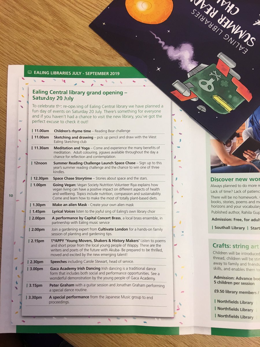EalingLibs's tweet photo. TMW...Sat 19/7...Ealing Central Library's Grand Opening...to celebrate its superb new refurbishment we will be holing a whole day of fun events and activities for everyone to get involved with: yoga, meditation, sketching, singing, storytelling &amp; more!
@EalingShopping
 #ealing https://t.co/UJEcPdBB9U