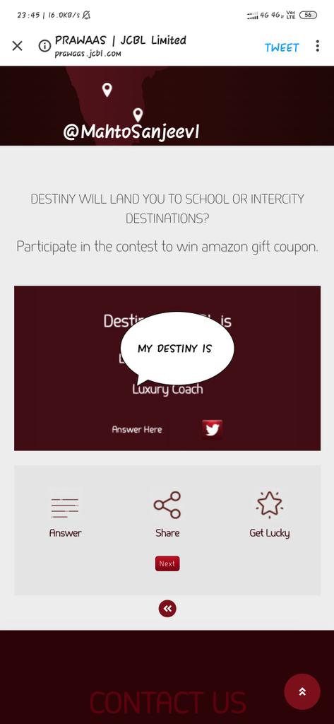 SanjeevMaht0's tweet photo. @JcblLimited Destiny of @JcblLimited is "Luxury Coach"
#KnowDestiny #JCBLContest
Tagging
@acidkidrock
@Aaravsingh288
@Zaaid08
@Rain_Man25
@ranchikuldeep
@karan875
@Abhishe_6
@snow_man_14
@khemka_nidhi
@wasimkhan627
@Raahi_supergirl
@misssmita3
@kapil_vinayak_
@sameerghazi11
@Mercy_ness https://t.co/ULiTNTefdM
