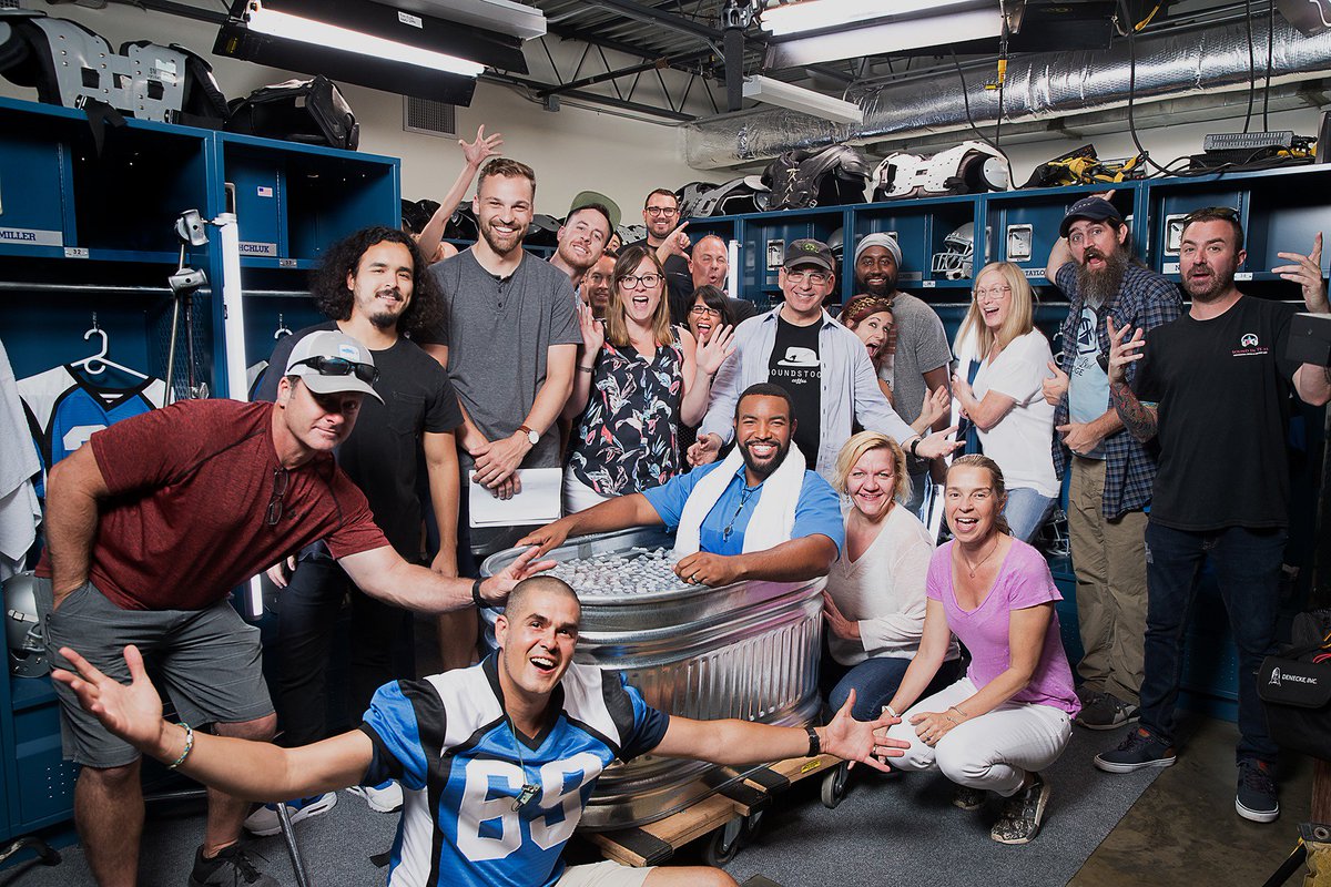 sccpictures's tweet photo. After many hours crammed into a locker room, we became quite good friends! Thanks everyone for a great shoot this week. #BehindTheScenes #SCPictures #Photography https://t.co/ITDKwpG0K8