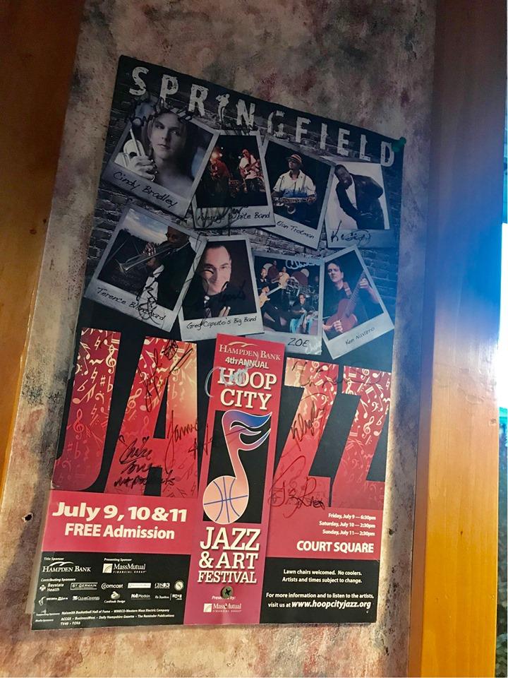 #FlashbackFriday to Hampden Bank's 4th Annual Hoop City Jazz &amp; Art Festival that took place in the heart of Springfield in 2010. This autographed poster can be found at <a href="/antoniosgrinder/">Antonio's Grinders</a>🍕#spfldjazzfest