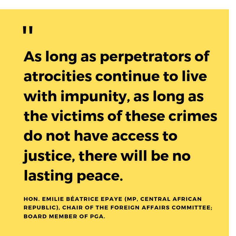 PGAction's tweet photo. #MPsForJustice ⚖️ #CARcrisis
L'hon. Béatrice Epaye, membre de PGA, est une parlementaire de #RCA 🇨🇫 et une défenseur des droits de l’homme.
Lisez son aperçu perspicace de la situation de son pays présenté lors d'un événement organisé par @AustriaUN. https://t.co/NJwmddb5SE https://t.co/UrniCXBph7