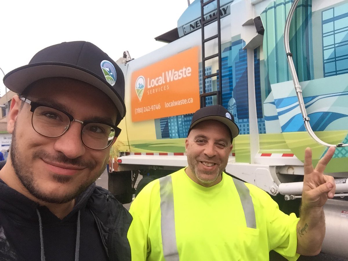 local_enviro's tweet photo. SECURITY UPDATE: How can you tell if your Waste &amp; Recycling company is really LOCALLY OWNED? 

Check the awesome and badass truck decals for local landmarks. Thanks to everyone who we “met” in today’s #kdaysparade. @LocalWasteCorp is proud of being purely #yeg. https://t.co/j001Wu6CU5