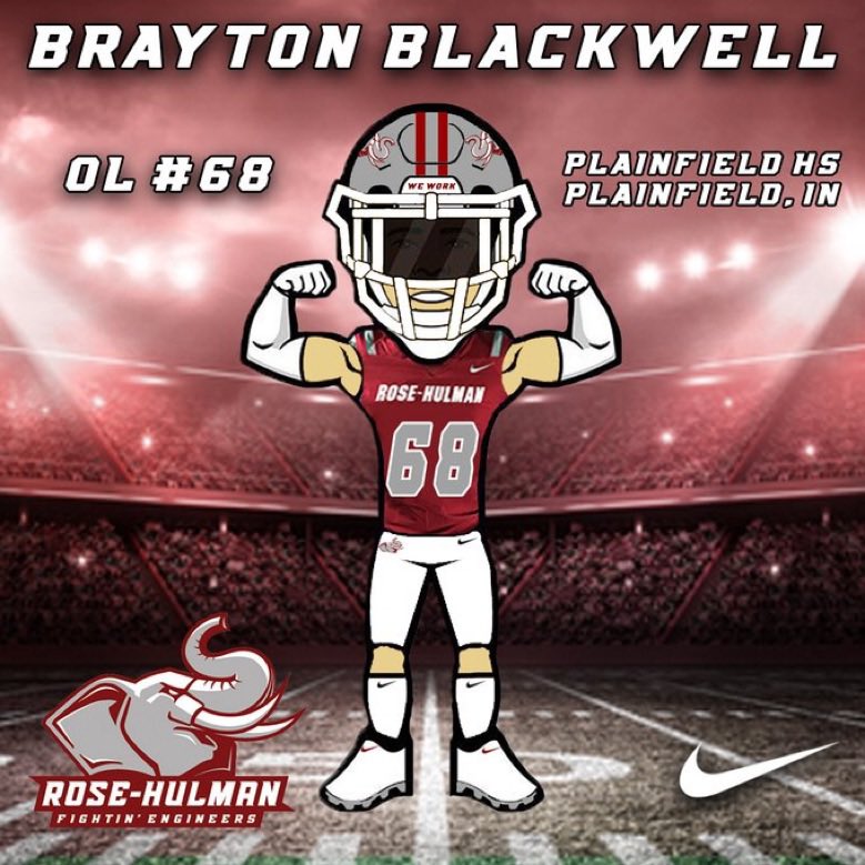 b_blackwell1's tweet photo. Excited to receive an offer this week from @RoseHulmanFB.  Thank @CoachSokolRHIT and @CoachWatsonRHIT! https://t.co/oo1g1t7ZMU