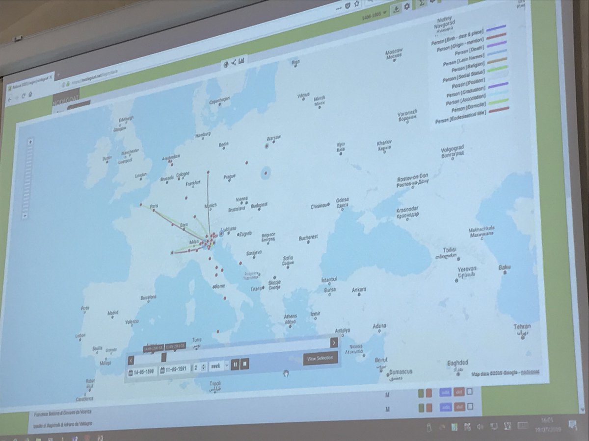 _EMoDiR_'s tweet photo. “Connected Histories” #dh maps and projects: maps, databases, meta levels, methods, and interdisciplinarity. #twitterstorians #earlymodern @UniVerona https://t.co/tjenqZ3YtT