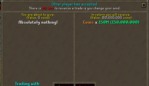 ZoonixSwaps's tweet photo. 150M OSRS -> 795M RS3 https://t.co/6wW5gYC8ft